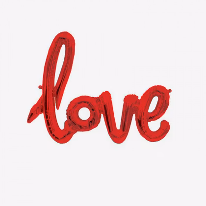 Folieballong - Love Röd