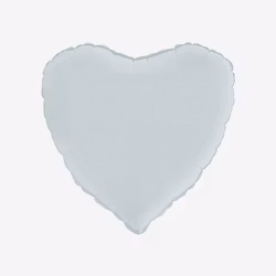 Folieballong - Hjärta Satin Pastellblå