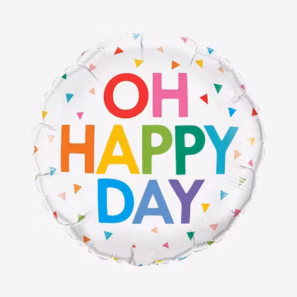 Folieballong - Oh Happy Day - Rainbow