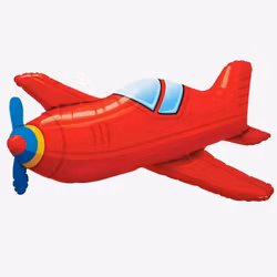 Folieballong - Flygplan - Röd