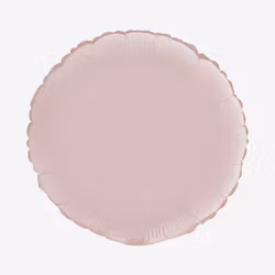 Folieballong - Rund Satin Puderrosa