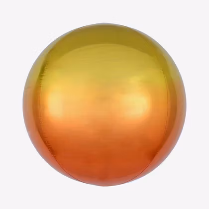 Folieballong - Orbz Ombre Gul & Orange