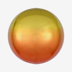 Folieballong - Orbz Ombre Gul & Orange