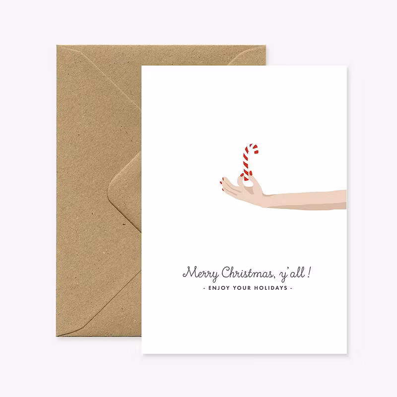 Julkort - Candy Cane