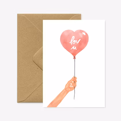 Kort - Heart Balloon