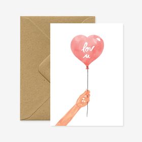 Kort - Heart Balloon