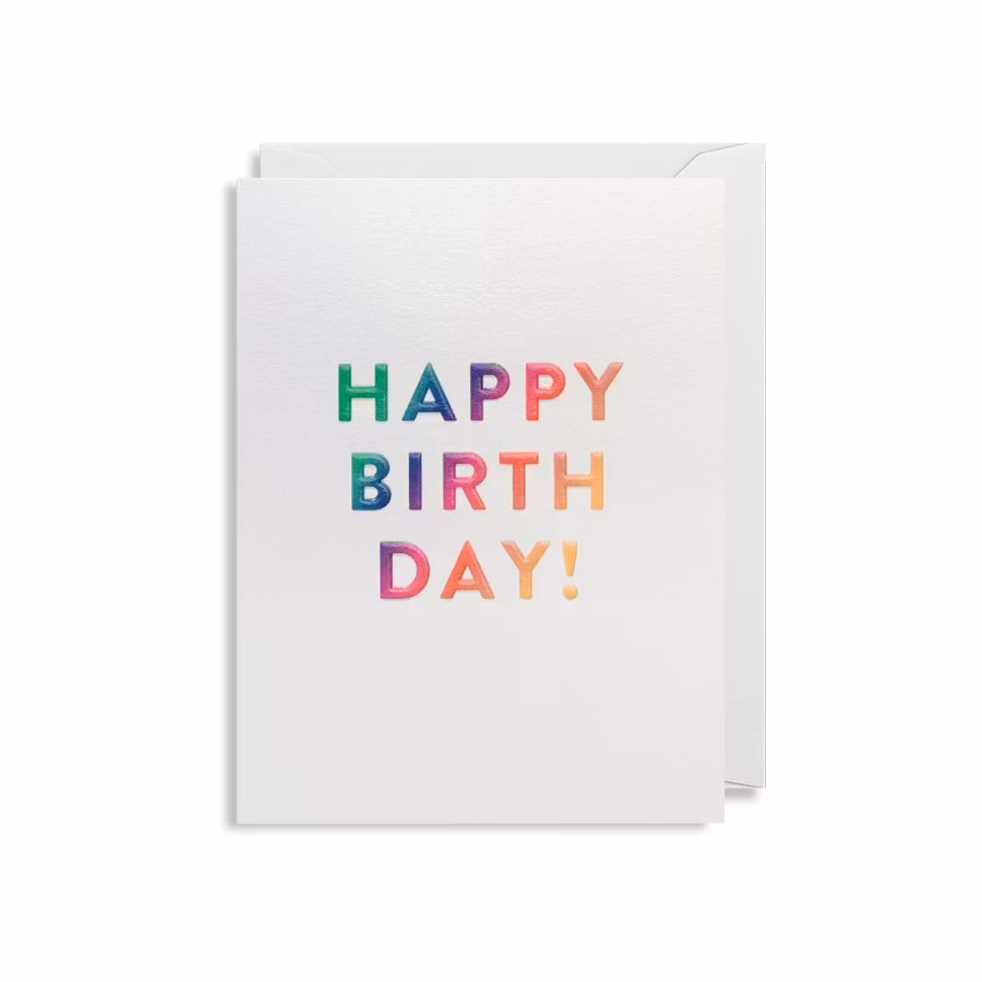 Kort - Happy Birthday Rainbow