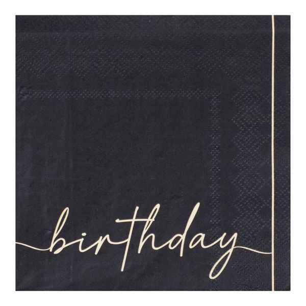 Servetter - Birthday - Nude & Black