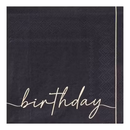 Servetter - Birthday - Nude & Black