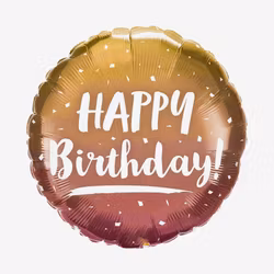 Folieballong - Happy Birthday - Ombre