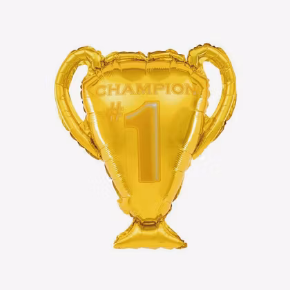 Folieballong - Pokal - Guld