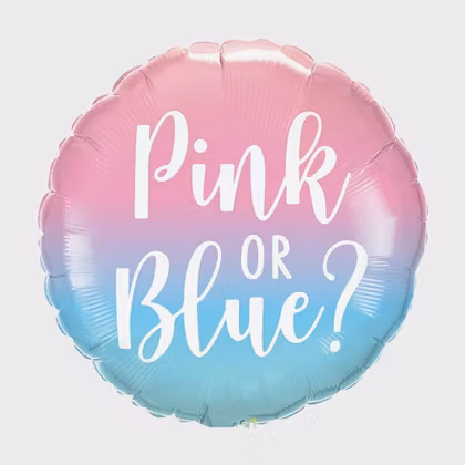 Folieballong - Pink or Blue - Babyshower
