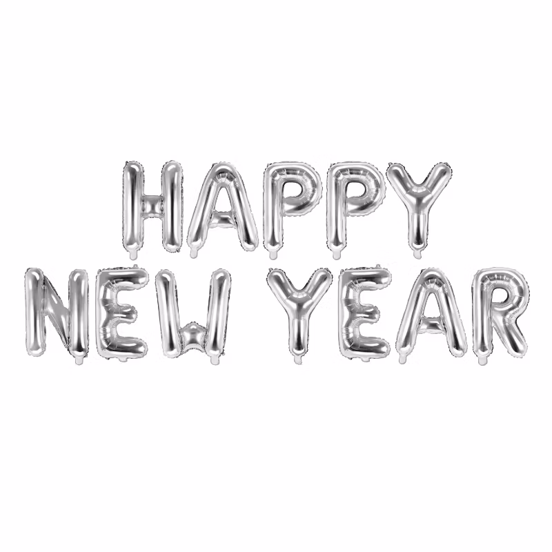 Ballonggirlang - Happy New Year Silver