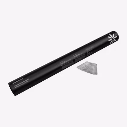 Konfettikanon - Miljövänlig Vit 50 cm