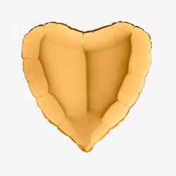 Folieballong - Hjärta Guld
