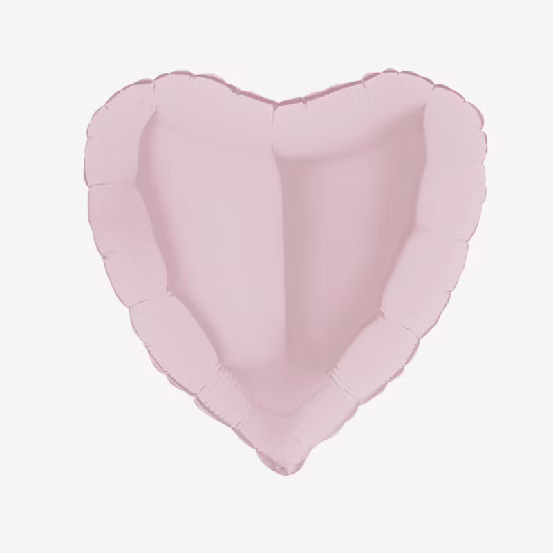 Ballongpost - Hjärta Ljusrosa