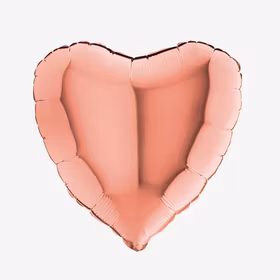 Ballongpost - Hjärta Rosé