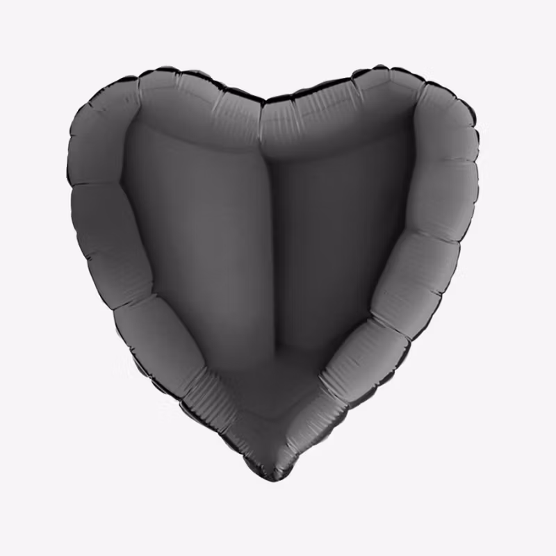 Ballongpost - Hjärta Svart