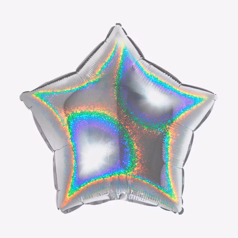 Folieballong - Stjärna Holografisk