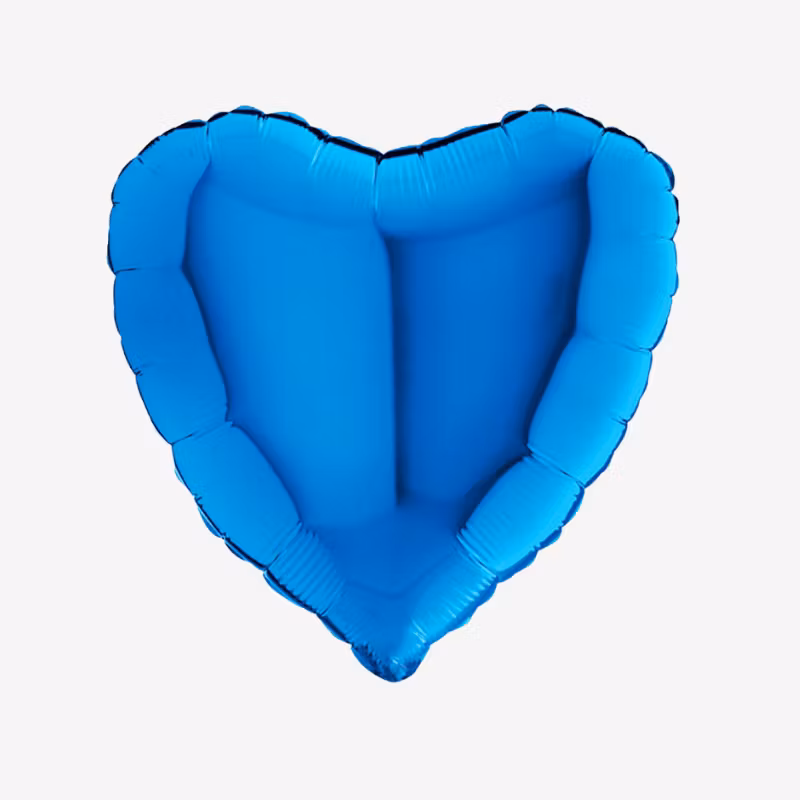 Folieballong - Hjärta Blå