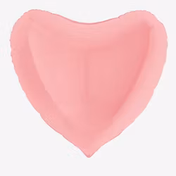 Folieballong - Hjärta Pastellrosa Stor