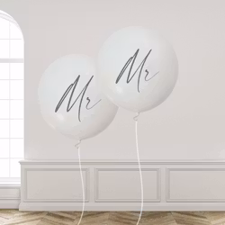 Två jätteballonger - Soulmates in White Personlig