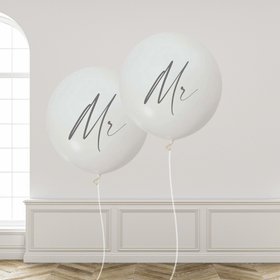Två jätteballonger - Soulmates in White Personlig