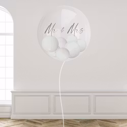 Ballong Crystal Clear - Bröllopsbubblan Personlig