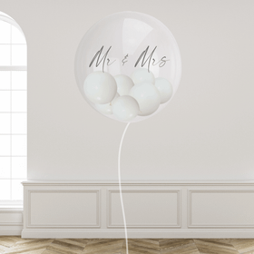 Ballong Crystal Clear - Bröllopsbubblan Personlig