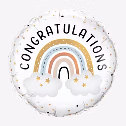Folieballong - Congratulations - Rainbow
