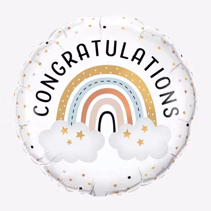 Folieballong - Congratulations - Rainbow