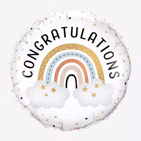 Folieballong - Congratulations - Rainbow