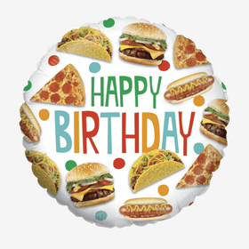 Folieballong - Happy Birthday - Festive Foods