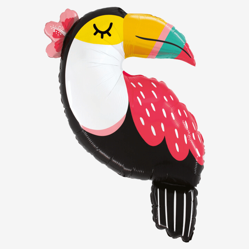 Folieballong - Toucan Med Blomma