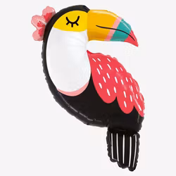 Folieballong - Toucan Med Blomma