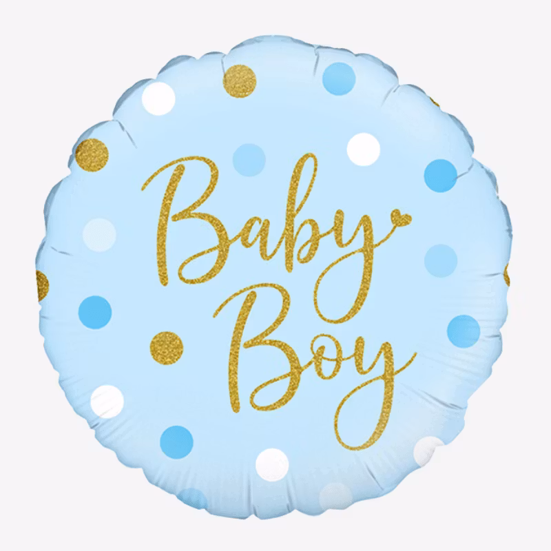 Folieballong - Baby Boy Sparkling Dots