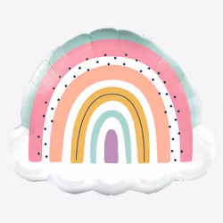 Folieballong - Pastel Rainbow