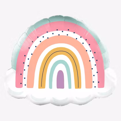Folieballong - Pastel Rainbow