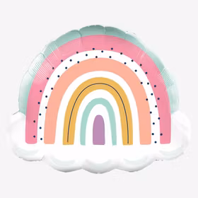 Folieballong - Pastel Rainbow