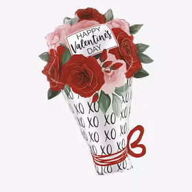 Folieballong - Love bouquet