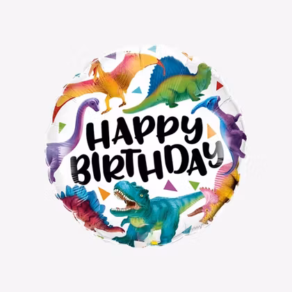 Ballongpost  - Happy Birthday - Dinosaur