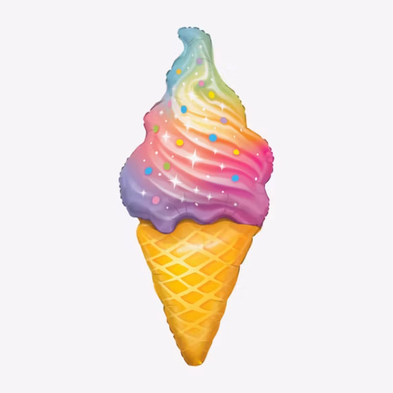 Folieballong - Sparkly Ice Cream