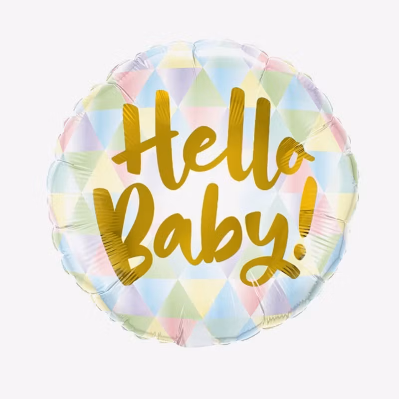Heliumfylld folieballong - Hello baby