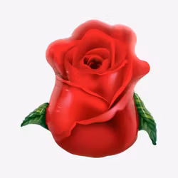 Folieballong - Röd ros