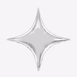 Folieballong - Starpoint Silver