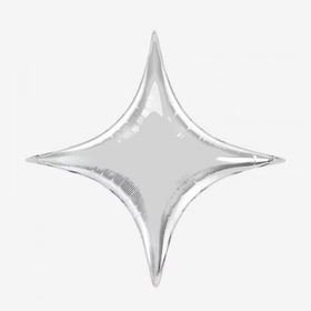 Folieballong - Starpoint Silver