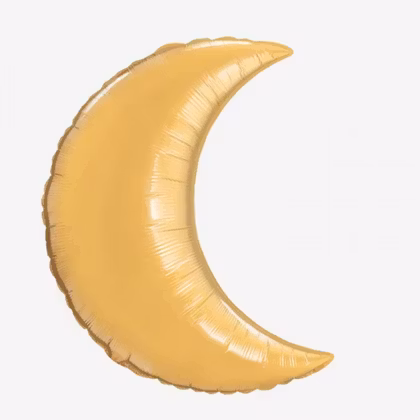 Folieballong - Måne Guld