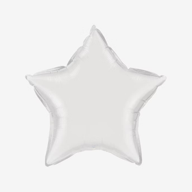 Ballongpost Folieballong - Stjärna Vit