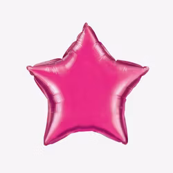 Ballongpost Folieballong - Stjärna Fuchsia