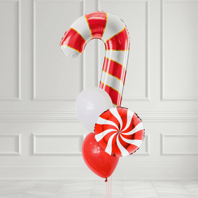 Ballongbukett - Jul - Candy Cane Wonderland